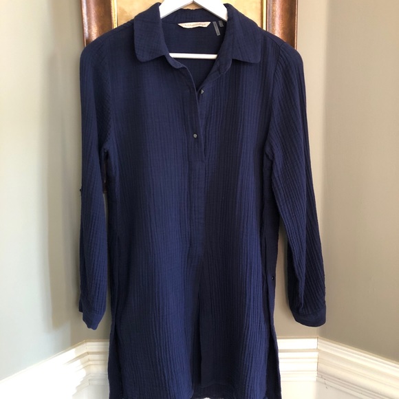 Soft Surroundings Saba Tunic Top Navy - Picture 3 of 12